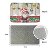 Tapijten Santa Claus Floor Mat Deur 40x59cm Flanel Badkamer Doormand Niet-slip Tapijt Keuken Woonkamer Matten Kerst decoratief