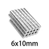 20pcs 6x10 mm aimant permanent Ndfeb N35 Néodyme cylindrique Réfrigérateur Magnet magnétique Circulaire Rare Terre 6 * 10 mm