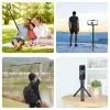 Monopods PULUZ Rotary Handle Desktop Tripod Stand Bullet Time Invisible Selfie Stick Monopod For Insta360 X3 Sports Camera Accessories