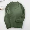 Herentruien mannen trui vintage hiphop met gescheurde details over dikke gebreide stof ronde nek lange mouw pullover voor de herfst