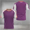 Atmungsaktives Kopf Badminton Sportkleidung Golfkleidung Herren Fitness Kurzarm Herren Feste Farben gedruckte Tenniskleidung 240403