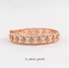 High -end designer Bangles voor Vancleff Hoge Versie Dikke Goud Goud geëlektropleerd 18K Gouden Kaleidoscoop Bracelet voor het streamen van origineel 1: 1 met echt logo