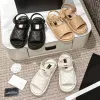 Kanal platt sko sandal plattform sommar toffel pool kvinnor glida utomhus läder casual skor strand sandale designer lyx loafer soliga män mule rese skjutreglage