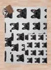 Bulldog bulldog noir chiot chien jet couverture sieste couverture de flanelle tissu polyvalent