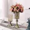 Vases High Grade Neoclassical European Bronze Crystal Glass Vase Model Room Home Decoration Living Dining Table Ornaments