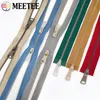 1pc 5# 120 cm con cersulla in metallo doppi cursori a ginnastica aperta giacca di blocco automatico zip oro oro denti neri accessori cucitura