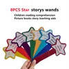 PVC Story Wands Class Cards 보드 그림책 그림 읽기 도와 어린이 학습 지원 AIDS 교실 자원 홈 가족 게임