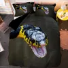 Zestawy pościeli Symulacja drukowania 3D Zestaw węża ciężki Super wygodna tekstura kołdra Pokrowa Poduszka Arkusz jasny kolor