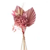 Dekorativa blommor DIY Torkad Flower Fan Arrangement Wedding Birthday Year Party Decor