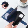 Zipper -Karten Solt Wallet Book Hülle für iPhone 15 Pro max 14 plus 13 12 Mini 11 xs x 7 8 Beutel Taschenmünze Handbandabdeckung