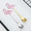 Spoons 1pc Flamingos Spoon Stainless Steel Long Handle Flatware Coffee Cake Drinking Tools Kitchen Gadget Tableware