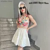 Etekler kawaii sevimli mini etek kadınlar Kore moda patchwork masal yüksek bel kabarık beyaz etek tatil kıyafetleri yaz