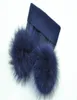 Fashiondouble real fur pom pom chapeau femmes caps hiver tricots chapeaux en laine tricotés de poncelies gfemale naturel deux fur pompom bonnet hat 9560698