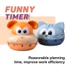 Rolig timer Creative-Cute Animal Mechanical Timer 60 Minutes Kök Matlagning av barnstudie-hem Timer Nyårspresent till barn