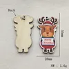 Nouvelle arrivee!100pcs Wood Charm coloré Traw Pendo pour les pièces de boucle d'oreille de Noël faites à la main