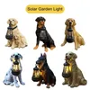 ソーラーシミュレーションアニマルライトアウトドア防水樹脂犬の彫像は、パスウェイヤードガーデンワイルドライフデコレーション240409のナイトライトを導いています