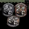 Us Saint Michael Protect Embroidery Magic Patches Cloth Label Armband Military Backpack Stickers Hook and Loop Badges Appliques