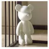 Diy målning kreativ vätska våldsam björn vit tom mögel doll figur leksaker bearbrick gåvor graffiti målning hem dekoration