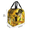 Pet Cat The Kiss Sac à lunch isolée portable Gustav Klimt Art Meal Container refroidisseur sac fourre-tout