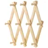 Hooks Kitchen Bamboo Foldable Crochet HAPPET MUR MURS CLAYS CHAPLE SAC Vêtements de vêtements Organisateur de serviette suspendue