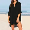 Casual Dresses Summer Spring Long Sleeve Chiffon Dress Women Swimsuit Cover Up Tops Bikini Beachwear V Neck Bathing Suit Beach Cardigan