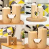 Kerzenhalter 2024 Ankunft kleiner Holz Candlestick Container Desktop Dekor Halter für Home Coffee Shop El