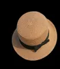 Whole Sun Flat Słomka Hat Hat Hat Girls Bow Summer Hats For Women Beach Flat Słomka Chapeau Femme6418001