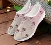 Casual Shoes INSTANTARTS Gradient Cartoon Print Nursing Summer Breathable Sports Ladies No Lace Up Walking Flat