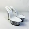 Slippers 15 Cm High-heeled Shoes Wholesale Transparent Sexy Woman Night Total Stage Performance Pole Dancing