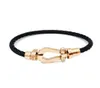 Designer armband Horseshoe Magnet Buckle roestvrijstalen draad armband Rose Gold Diy armband sieraden1626964