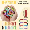 100Pcs Colorful Acrylic Twist Tube Beads Curved Tube Bead for Women Bracelet Necklace Diy Jewelry Making Accessories 33x12x8.5mm