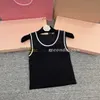 Women Gym Sviet Letter Tanks ricamati Top Light Sport Rights ricamato