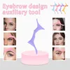 Silicone réutilisable Washable Aid Cur crayon rapide pochoir rapide pour les sourcils de forme eye-liner à fard à paupières Contouring Lip