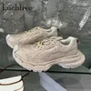 Casual Shoes 2024 Spring Autumn Leather Crystal Flats Sneakers Lace Up Round Toe Thick Sole Brand Outside Walking