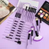 Shadow 32 PCs Maghup Brush Conjunto de sombras roxas Fundação de olho de olho em pó de escovas de maquiagem sintética macia brochas maquillaje