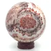 Dekorativa figurer 69mm naturstenfärg Jasper Sphere Globe Crystal Quartz Ball Healing Reiki Carving Craft Minerals Home Decoration