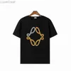 Summer Mens T-shirt with Alphabet Print Short Sleeve Loose Casual Trend Top Clothing Street