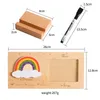 Baby Wooden Ultrasound Memorial Photo Frame Rainbow Baby Annonce Baby Anogram KeepSake Pictures Frame pour DIY Neuve-Cadeau