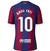 24 25サッカージャージーガビLewandowski Pedri FC Ferran Camiseta de Football Shird Auba Joao Cancelo Men Kids Sets uniform Jersey