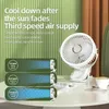 Ventiladores elétricos 8000mAh Camping Fan Recarregável Desktop Air Circulator Air Circulador sem fio Ventilador elétrico com fã de clipe de clipe de luz LED