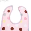 Bibs Burp Cloths 1 Piece Baby Dot Kids Bibs Saliva Burp Boy Girls Newborn Feeding Accessories Infant Baberos Waterproof Toddlers Stuff Cloth Y240412