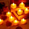 12PCS Heart Shape LED Candles Tea Light Battery Powered Home Valentines Day Birthday Party Decoration Wedding Lighting Candle 240412