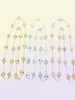 Luxury 20 fleurs Crystal Long Choker Fourleaf Clover Collier Fashion Natural Noir blanc rouge Green Shell Collier pour W2897741