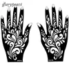 Hands de paires entières Mehndi Henné tatouage pochoir conception de motif de fleurs pour femmes peinture art de la main de corps jetable 20cm 11cm S6849077