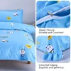 Juegos de ropa de cama Juego de lino de cama de algodón 4 piezas con cierre de cremallera Soft Duvet Cover King Size 200x230cm