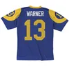 Maillots de football cousus 13 Kurt Warner 1999 2001 Mesh Legacy Retired Retro Classics Jersey Men Women 6xl