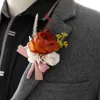 Hochzeitsbräutigam Boutonnieres Blume Corsage Braut Brosche Brautjungfer Schmuck Männer Hemd Pin Party Prom Accessoires Supplies