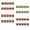 Decoratieve bloemen 10x mini kerstkrans dessert decor decoraties boomraam cupcake sticks cake