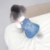 Cat chien robe denim jupe jeans vêtements d'été vêtements pour animaux de compagnie chiot chihuahua yorkshire poméranien bicher