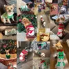 犬のセータークリスマス冬の温かい犬の服犬用犬の服装子犬のコート犬コスチュームチワワ縞模様の犬ニットセーター